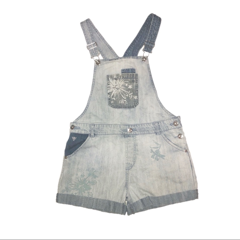 Guess | Floral Denim Overalls